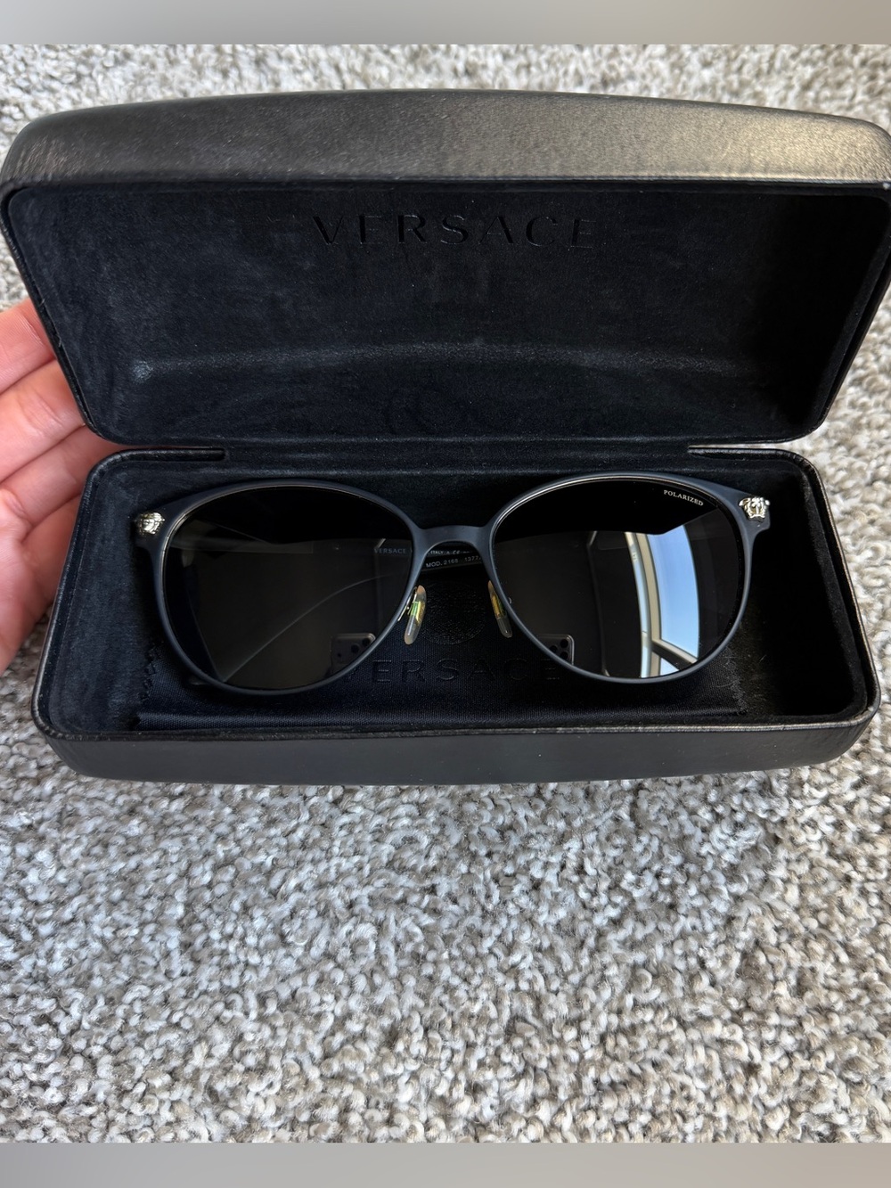 Versace Women’s Polarized Black Sunglasses